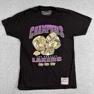 Y2K Los Angeles Lakers Champions NBA Mitchell Ness Hardwood Men's Small T Shirt